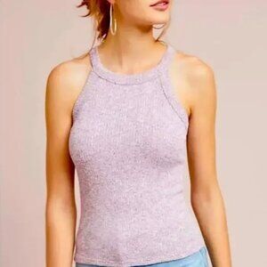 Maeve by Anthropologie Maroon Purple Heathered Harlan Knit Tank Top